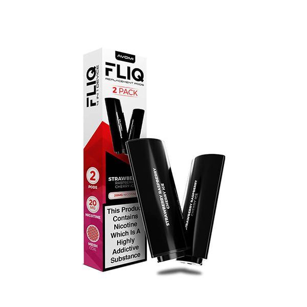 Avomi Fliq Prefilled Replacement Pods | Strawberry Raspberry Cherry Ice | Best4vapes