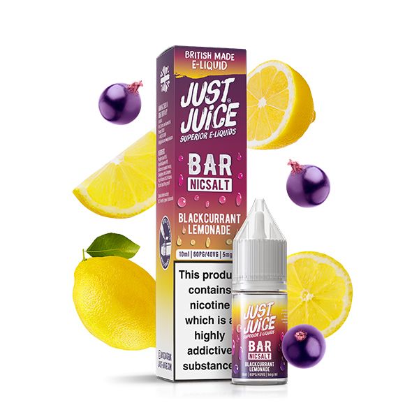 Blackcurrant Lemonade 10ml Bar Nic Salt E-liquid by Just Juice | Best4vapes