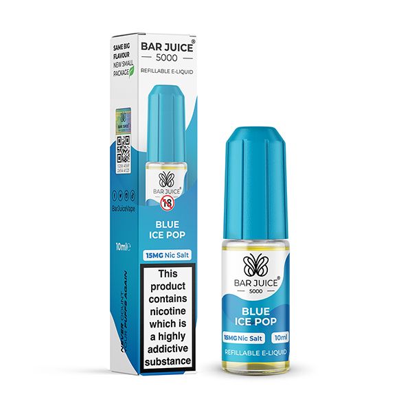 Blue Ice Pop 10ml Nic Salt E-liquid by Bar Juice 5000 | Best4vapes