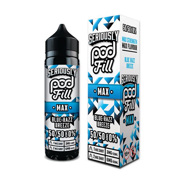 Blue Razz Breeze 40ml Short Fill E-liquid by Seriously Pod Fill Max | Best4vapes