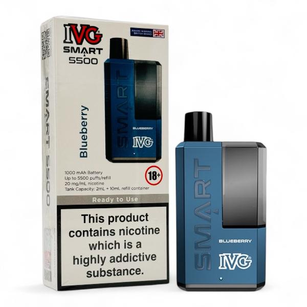 IVG Smart 5500 Disposable Vape Kit | Blueberry | Best4vapes