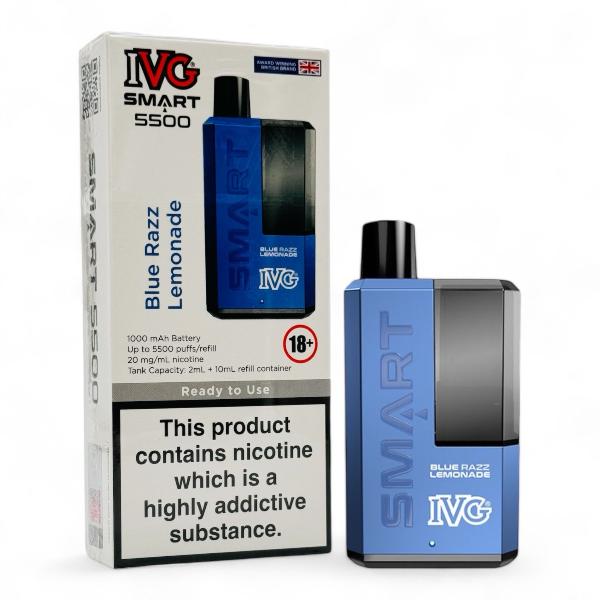 IVG Smart 5500 Disposable Vape Kit | Blue Razz Lemonade | Best4vapes