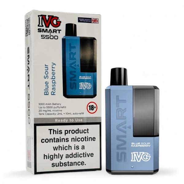 IVG Smart 5500 Disposable Vape Kit | Blue Sour Raspberry | Best4vapes