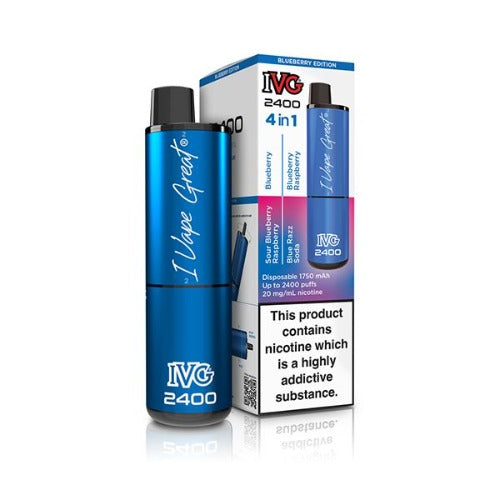 IVG 2400 4 in 1 Disposable Vape Pod Kit | Blueberry Edition | Best4vapes