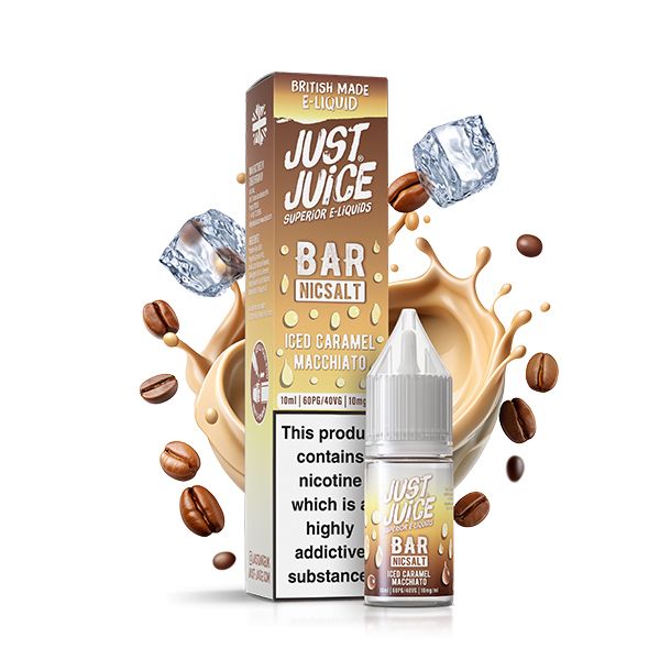 Iced Caramel Macchiato 10ml Bar Nic Salt E-liquid by Just Juice | Best4vapes