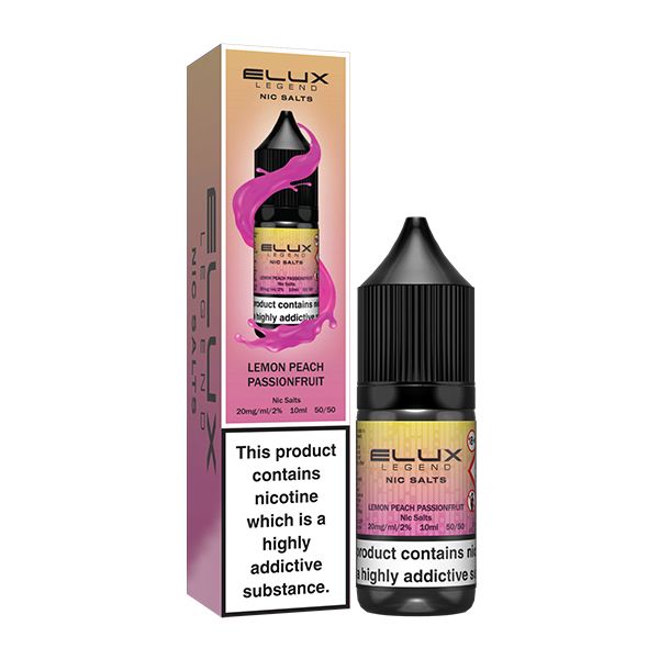 Lemon Peach Passionfruit 10ml Nic Salt E-liquid by Elux Legend | Best4vapes