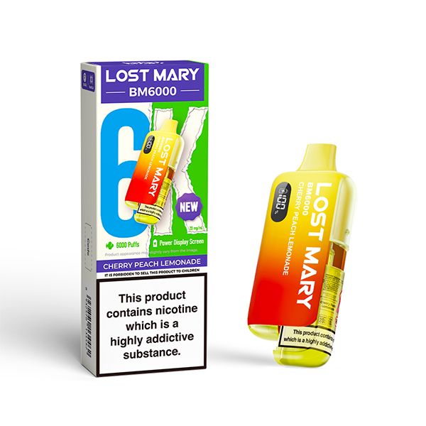 Lost Mary BM6000 Disposable Vape Kit | Cherry Peach Lemonade | Best4vapes