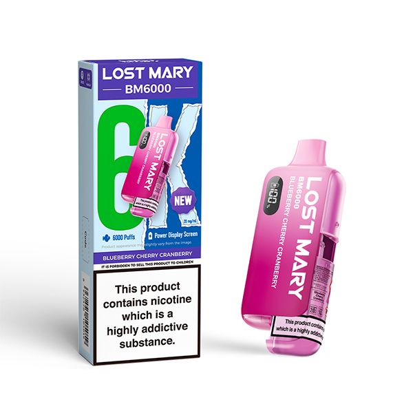 Lost Mary BM6000 Disposable Vape Kit | Blueberry Cherry Cranberry | Best4vapes