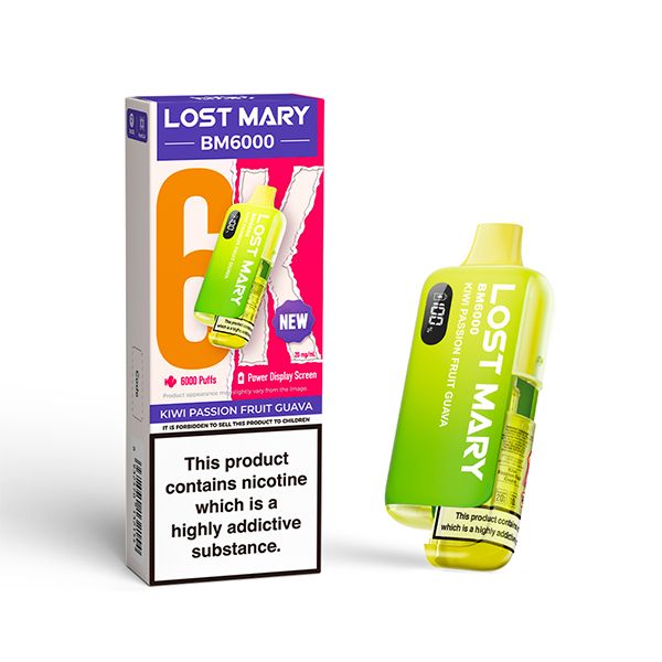 Lost Mary BM6000 Disposable Vape Kit | Kiwi Passion Fruit Guava | Best4vapes