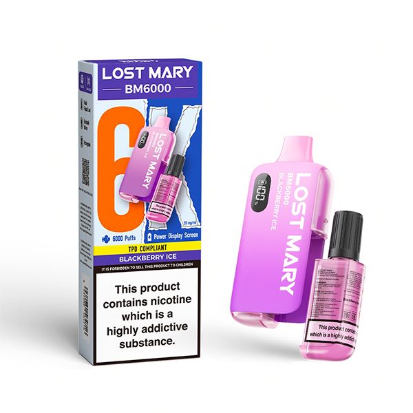 Lost Mary BM6000 Disposable Vape Kit | Blackberry Ice | Best4vapes