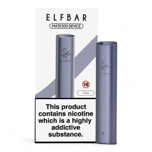 Elf Bar Mate 500 Pod Vape Kit | Battery Device | Grey | Best4vapes