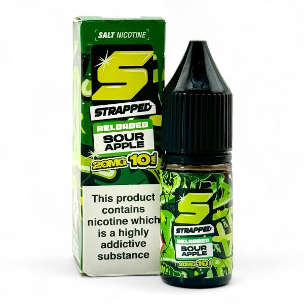 Sour Apple 10ml Nic Salt E-liquid by Strapped Reloaded | Best4vapes