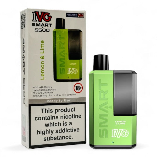 IVG Smart 5500 Disposable Vape Kit | Lemon & Lime | Best4vapes