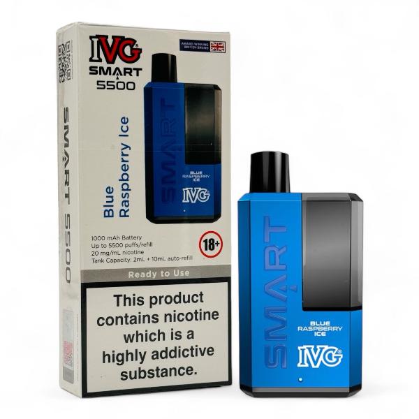 IVG Smart 5500 Disposable Vape Kit | Blue Raspberry Ice | Best4vapes