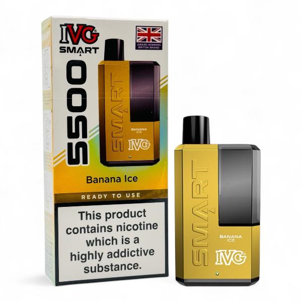 IVG Smart 5500 Disposable Vape Kit | Banana Ice | Best4vapes