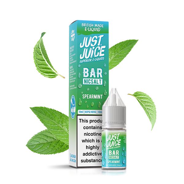 Spearmint 10ml Bar Nic Salt E-liquid by Just Juice