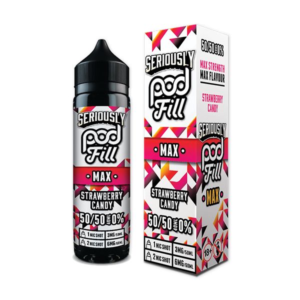 Strawberry Candy 40ml Short Fill E-liquid by Seriously Pod Fill Max | Best4vapes