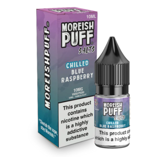 Blue Raspberry Chilled 10ml Nic Salt by Moreish Puff | Best4vapes