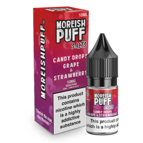 Grape & Strawberry Candy Drops 10ml Nic Salt by Moreish Puff | Best4vapes