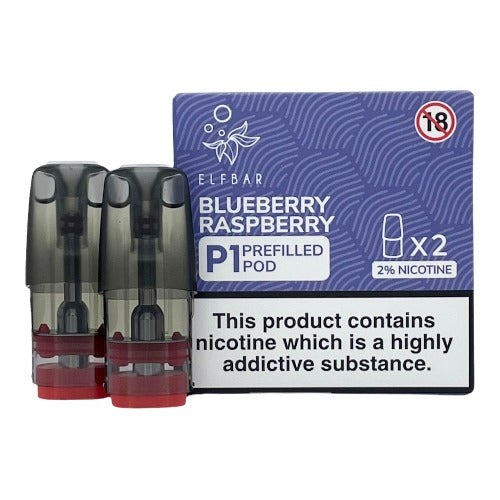 Elf Bar Mate 500 - P1 Prefilled Vape Pods | Blueberry Raspberry | Best4vapes