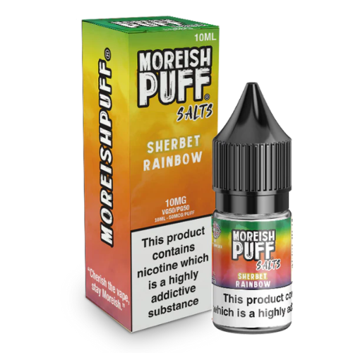 Rainbow Sherbet 10ml Nic Salt by Moreish Puff | Best4vapes