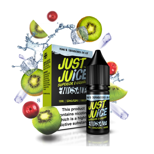 Kiwi & Cranberry On Ice 10ml Nic Salt E-liquid by Just Juice | Best4vapes